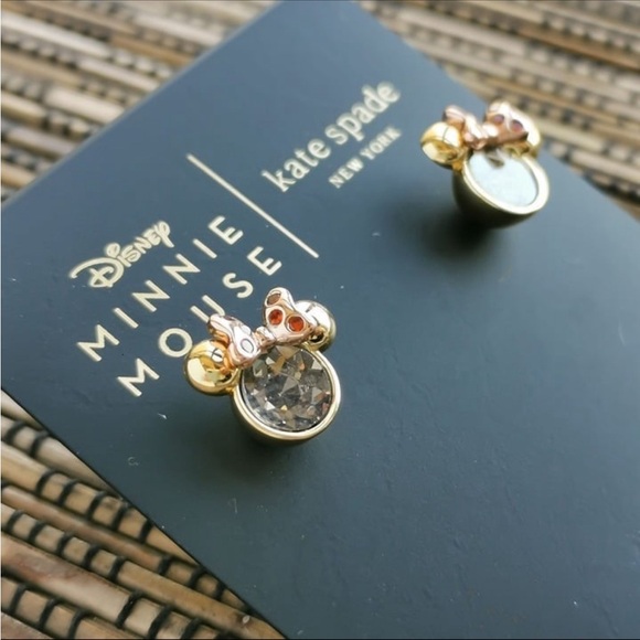 Kate Spade Mini Mouse Sparkling Crystal, Stud Earrings/ Gold tone - Picture 6 of 12